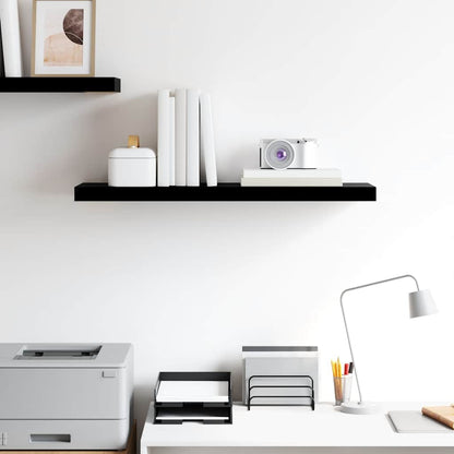 Floating Wall Shelf High Gloss Black 80x23.5x3.8 cm MDF