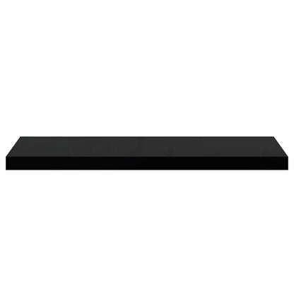 Floating Wall Shelf High Gloss Black 80x23.5x3.8 cm MDF