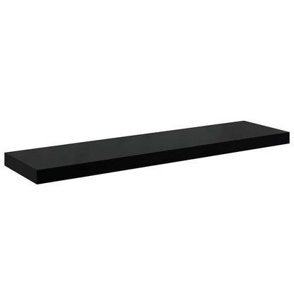 Floating Wall Shelf High Gloss Black 90x23.5x3.8 cm MDF
