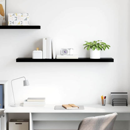Floating Wall Shelf High Gloss Black 120x23.5x3.8 cm MDF