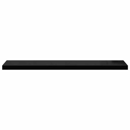 Floating Wall Shelf High Gloss Black 120x23.5x3.8 cm MDF