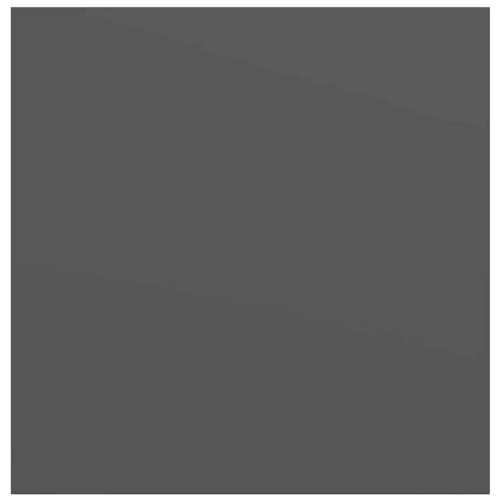 Floating Wall Shelves 4 pcs High Gloss Grey 23x23.5x3.8 cm MDF