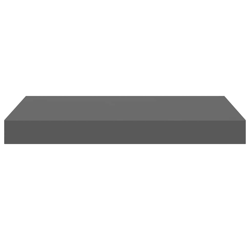 Floating Wall Shelf High Gloss Grey 40x23x3.8 cm MDF