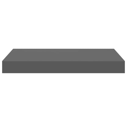 Floating Wall Shelf High Gloss Grey 40x23x3.8 cm MDF