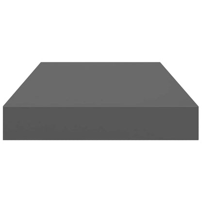 Floating Wall Shelf High Gloss Grey 40x23.5x3.8 cm MDF