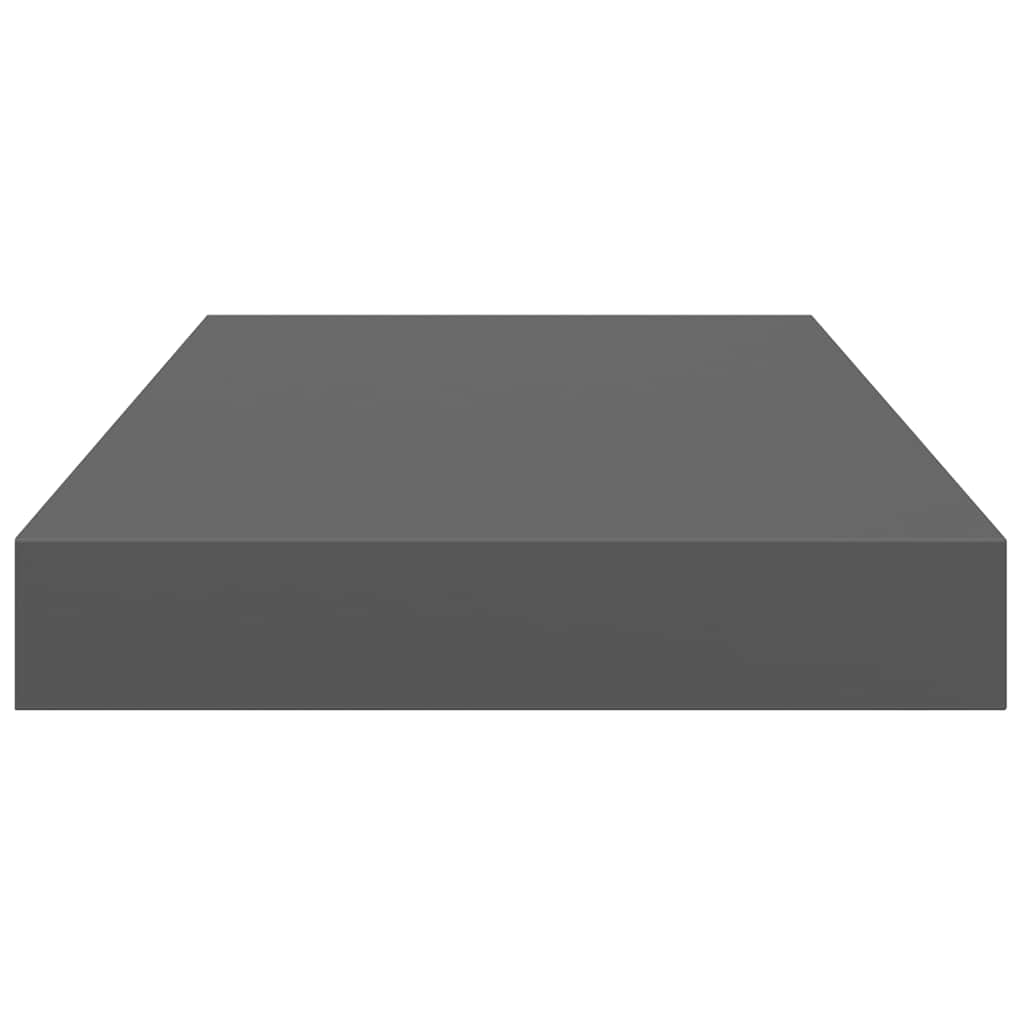 Floating Wall Shelf High Gloss Grey 40x23x3.8 cm MDF
