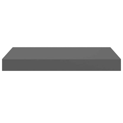 Floating Wall Shelves 4 pcs High Gloss Grey 40x23x3.8 cm MDF