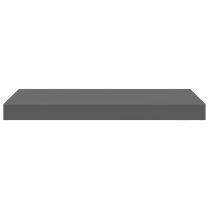 Floating Wall Shelves 4 pcs High Gloss Grey 50x23.5x3.8 cm MDF