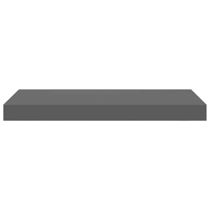 Floating Wall Shelves 4 pcs High Gloss Grey 50x23x3.8 cm MDF