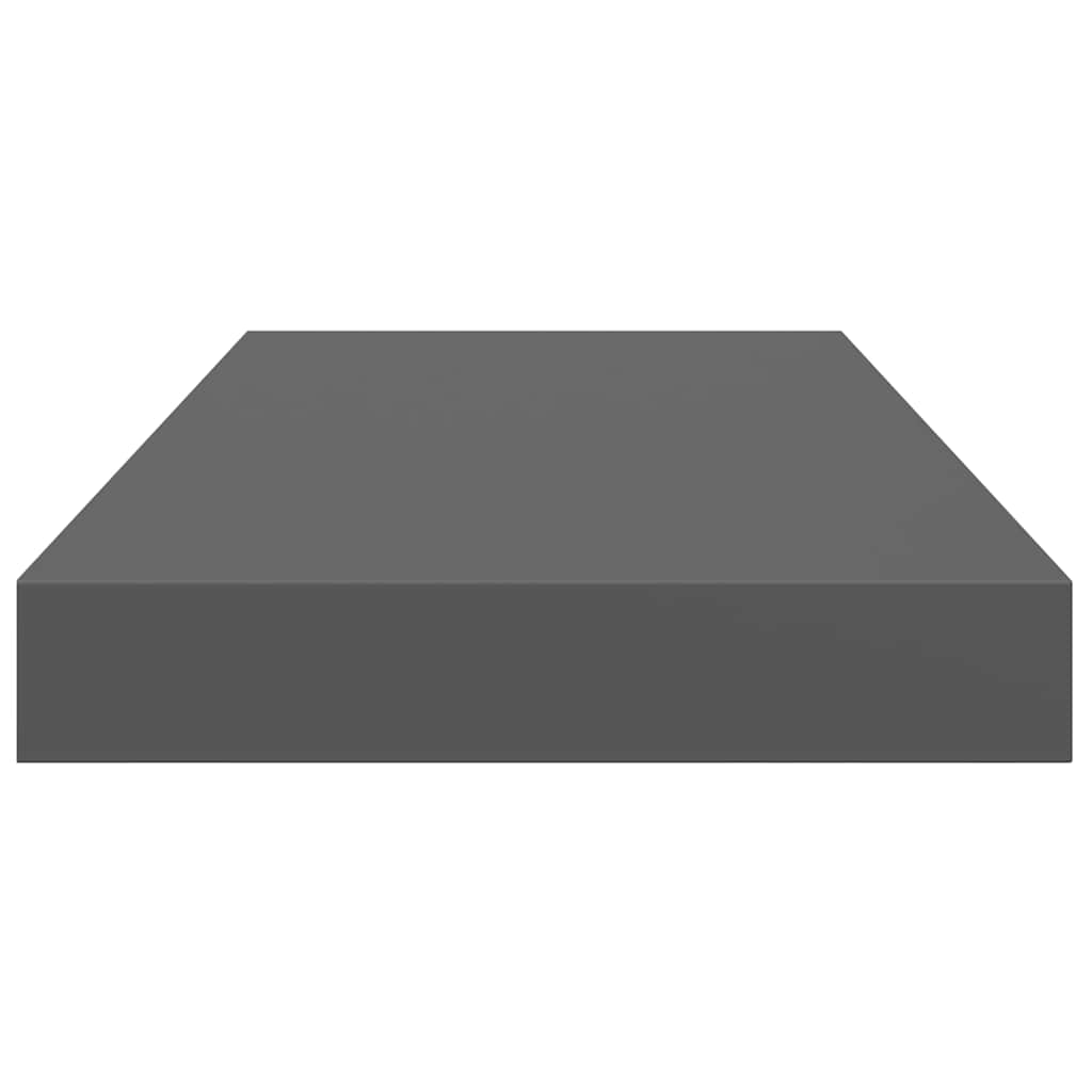 Floating Wall Shelves 4 pcs High Gloss Grey 50x23.5x3.8 cm MDF