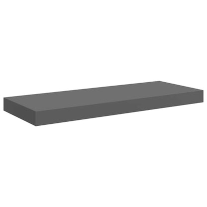 Floating Wall Shelf High Gloss Grey 60x23.5x3.8 cm MDF