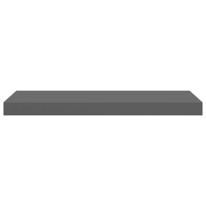 Floating Wall Shelves 4 pcs High Gloss Grey 60x23.5x3.8 cm MDF