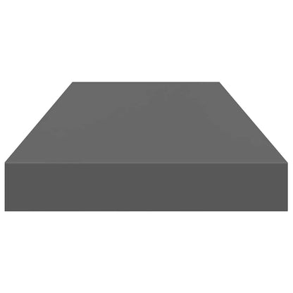 Floating Wall Shelves 4 pcs High Gloss Grey 60x23.5x3.8 cm MDF