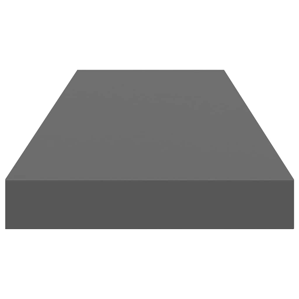 Floating Wall Shelves 4 pcs High Gloss Grey 80x23.5x3.8 cm MDF