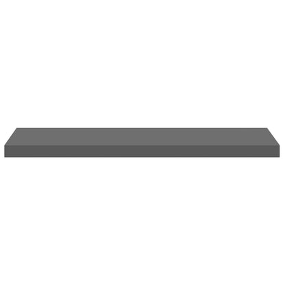 Floating Wall Shelves 4 pcs High Gloss Grey 90x23.5x3.8 cm MDF