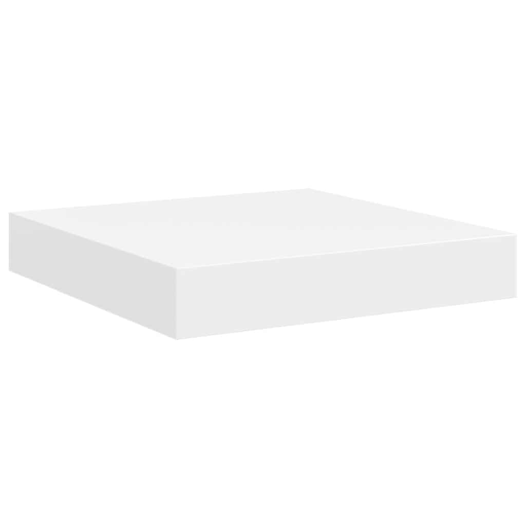 Floating Wall Shelf White 23x23.5x3.8 cm MDF