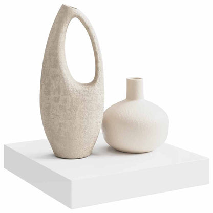 Floating Wall Shelf White 23x23.5x3.8 cm MDF