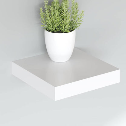 Floating Wall Shelves 2 pcs White 23x23.5x3.8 cm MDF