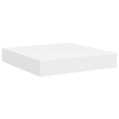 Floating Wall Shelves 2 pcs White 23x23.5x3.8 cm MDF