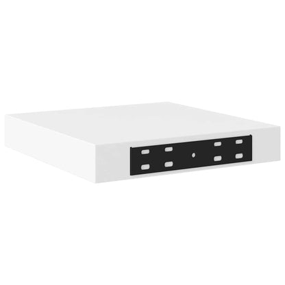 Floating Wall Shelves 2 pcs White 23x23.5x3.8 cm MDF
