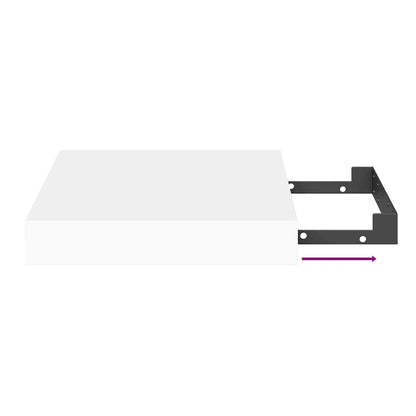 Floating Wall Shelves 2 pcs White 23x23.5x3.8 cm MDF