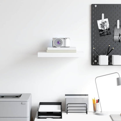 Floating Wall Shelf White 40x23.5x3.8 cm MDF