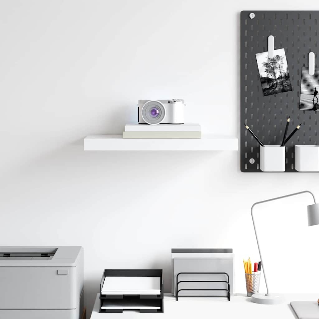 Floating Wall Shelf White 50x23.5x3.8 cm MDF