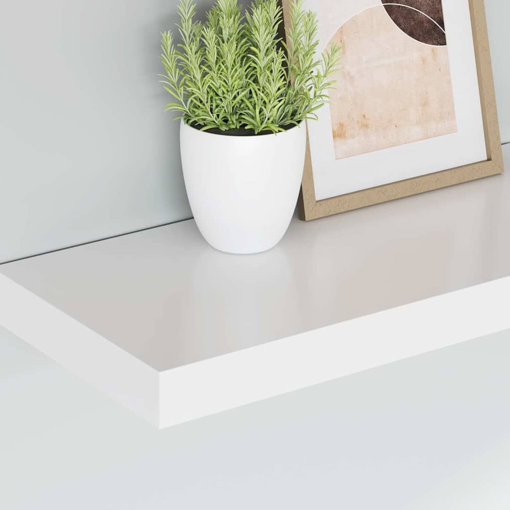 Floating Wall Shelf White 50x23.5x3.8 cm MDF