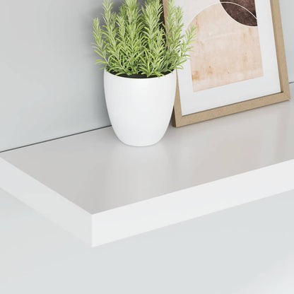 Floating Wall Shelf White 50x23x3.8 cm MDF