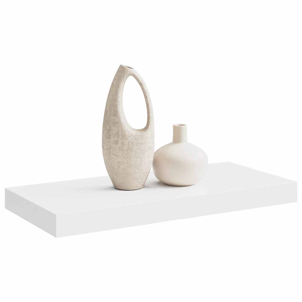 Floating Wall Shelf White 50x23x3.8 cm MDF