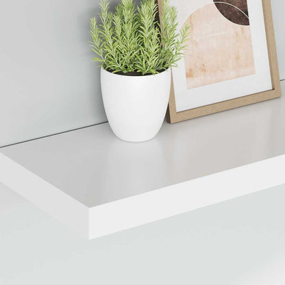 Floating Wall Shelves 2 pcs White 50x23x3.8 cm MDF
