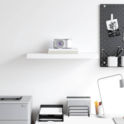 Floating Wall Shelf White 60x23.5x3.8 cm MDF