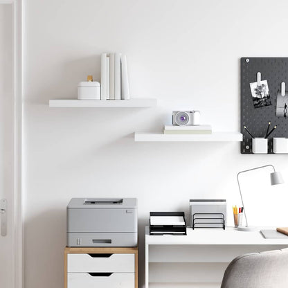 Floating Wall Shelves 2 pcs White 60x23.5x3.8 cm MDF