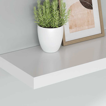 Floating Wall Shelves 2 pcs White 60x23.5x3.8 cm MDF