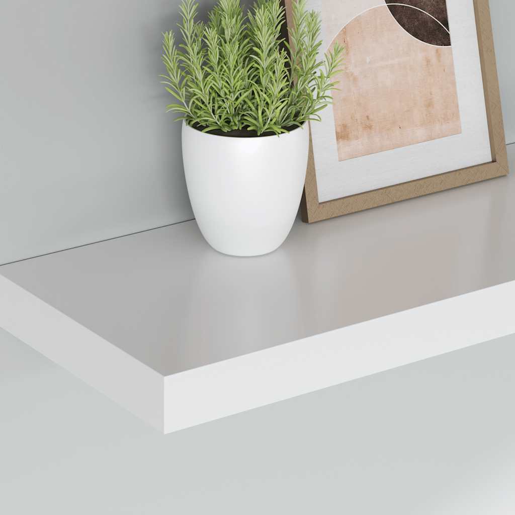 Floating Wall Shelves 4 pcs White 60x23.5x3.8 cm MDF