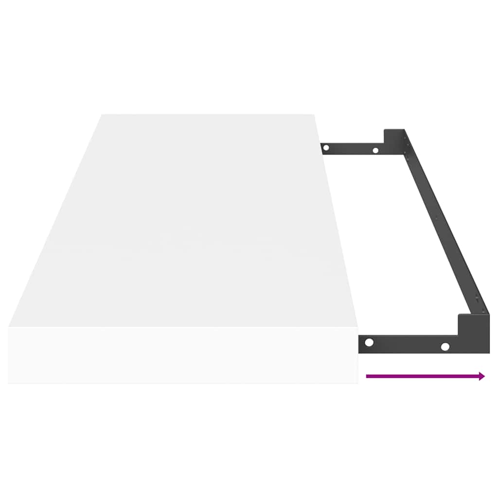 Floating Wall Shelves 4 pcs White 80x23.5x3.8 cm MDF