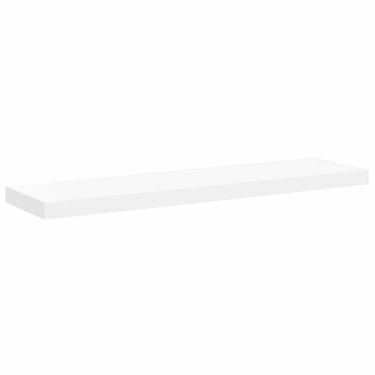 Floating Wall Shelf White 90x23.5x3.8 cm MDF