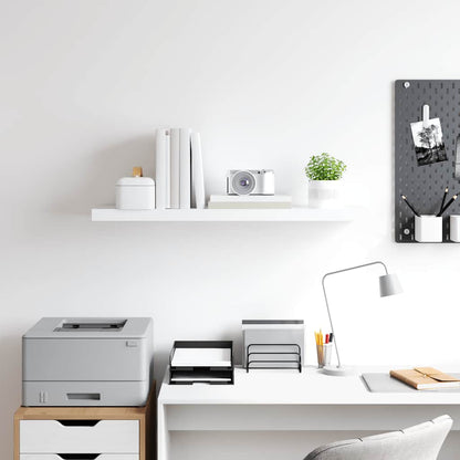 Floating Wall Shelf White 90x23.5x3.8 cm MDF