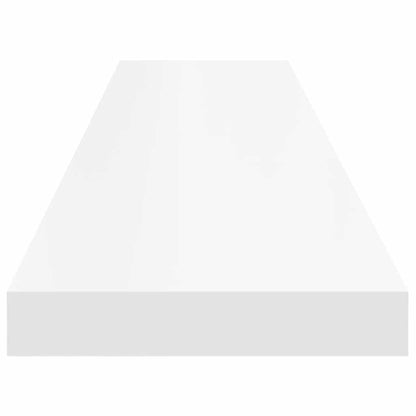 Floating Wall Shelf White 120x23.5x3.8 cm MDF