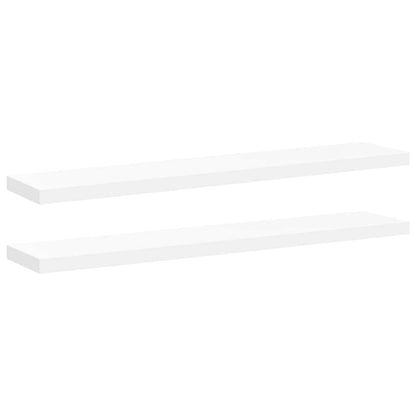 Floating Wall Shelves 2 pcs White 120x23.5x3.8 cm MDF