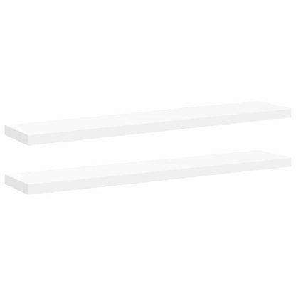 Floating Wall Shelves 2 pcs White 120x23.5x3.8 cm MDF