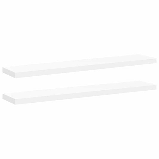 Floating Wall Shelves 2 pcs White 120x23.5x3.8 cm MDF