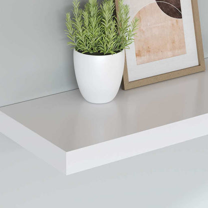 Floating Wall Shelves 2 pcs White 120x23.5x3.8 cm MDF