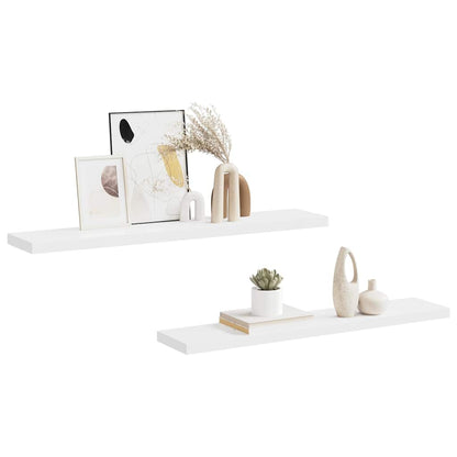 Floating Wall Shelves 2 pcs White 120x23.5x3.8 cm MDF