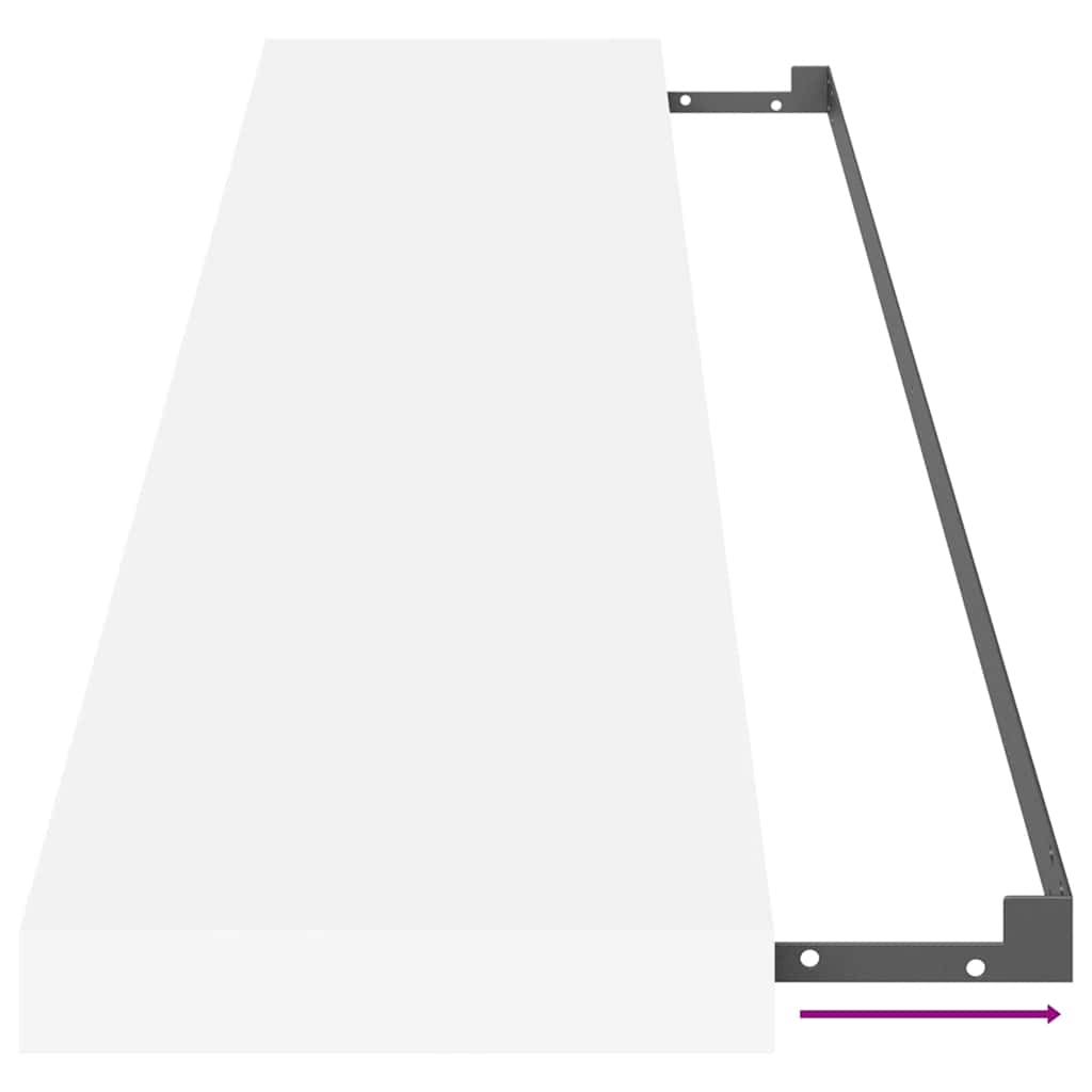 Floating Wall Shelves 2 pcs White 120x23.5x3.8 cm MDF