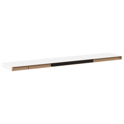 323821 vidaXL Floating Wall Shelves 2 pcs White 120x23,5x3,8 cm MDF