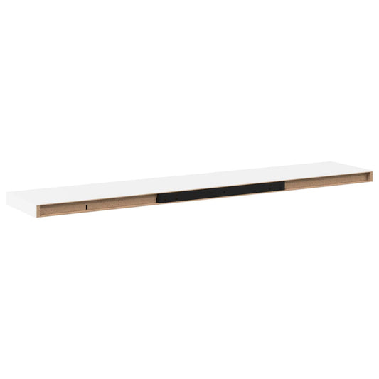 323821 vidaXL Floating Wall Shelves 2 pcs White 120x23,5x3,8 cm MDF