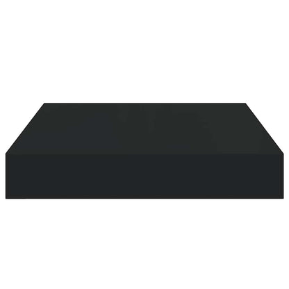 Floating Wall Shelf Black 23x23.5x3.8 cm MDF