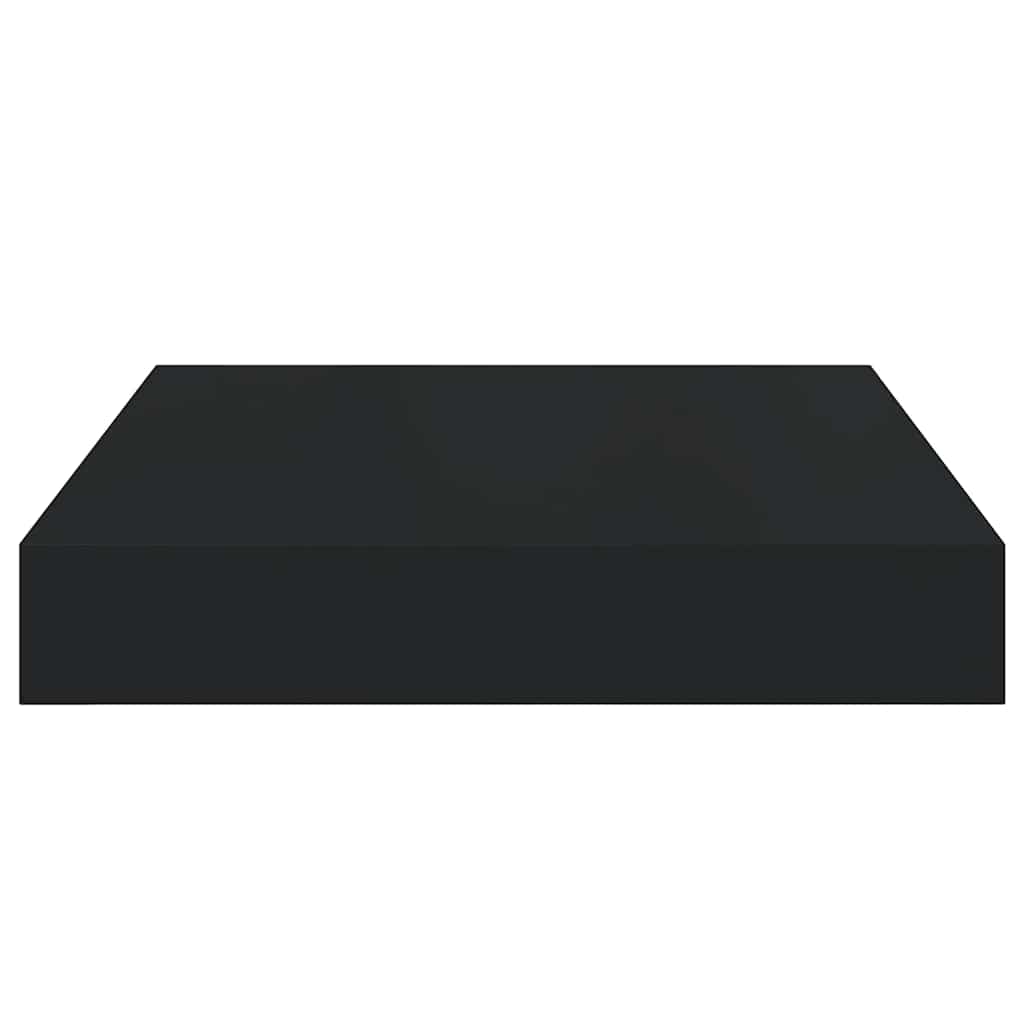 Floating Wall Shelf Black 23x23.5x3.8 cm MDF