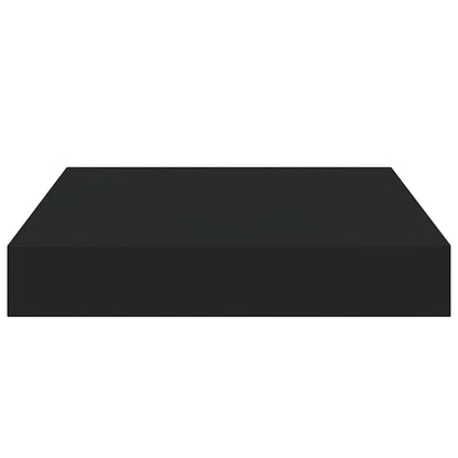 Floating Wall Shelf Black 23x23.5x3.8 cm MDF